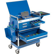 Sunex Tools 8045BL 27" Professional 5 Drawer Blue Tool Cart W/ Locking Top