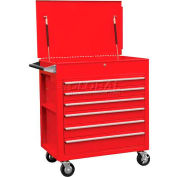 Sunex Tools 8057 34-1/2"W X 20"D X 39-1/2"H 6 Drawer Red Tool Cabinet W/ Clamshell Lid
