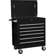 Sunex Tools 8057BK 34-1/2"W X 20"D X 39-1/2"H 6 Drawer Black Tool Cabinet W/ Clamshell Lid