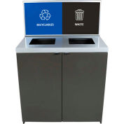 Busch Systems Double Sessanta w/ Sign Frame - 64 Gallon - Slate - 102096