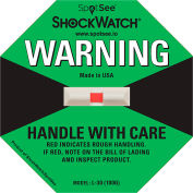 SpotSee ShockWatch® L-30 Impact Indicators, 100G Range, Green, 50/Box