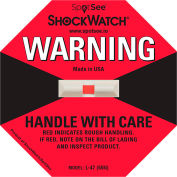 SpotSee ShockWatch® L-47 Impact Indicators, 50G Range, Red, 50/Box