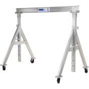 Spanco Adjustable Height Aluminum Gantry Crane, 10'W x 8'-8"-11'-2"H, 6000 Lb. Capacity