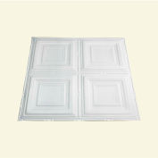 Great Lakes Tin Syracuse 2' X 2' Nail-up Tin Ceiling Tile in Gloss White - T50-00