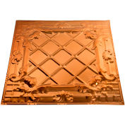 Great Lakes Tin Toledo 2' X 2' Lay-in Tin Ceiling Tile in Copper - Y55-08