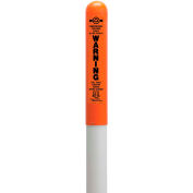 113779B Round Dome Utility Fiber Optic Marker, White Pole 66"H, 42" Above Ground, Orange