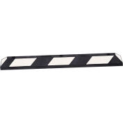 1485-00027 Rubber Vehicle Stop 3'L, Concrete Installation, Black with White Stripes