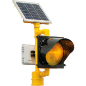 2180-BBSAY BlinkerBeacon™ Solar Flashing LED Beacon, Amber Lens, Yellow Housing