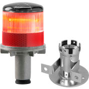 3337-00001 Solar Powered LED Strobe Lights, Red Bulb