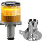 3337-00002 Solar Powered LED Strobe Lights, Amber Bulb