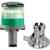 3337-00005 Solar Powered LED Strobe Lights, Green Bulb