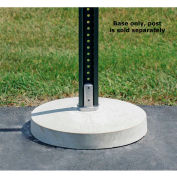 70 lbs. Concrete Porta Base with Nub, 18" Diameter, White (Post Not Included)