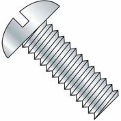 1/4-20 x 1/2" Machine Screw - Slotted Round Head - Steel - Zinc Plated - Pkg of 100