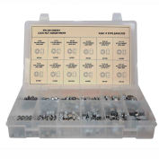 335 Piece Finished Nylon Lock Nut Assortment - #4 to 5/8" - Grade 2 - Steel - Zinc