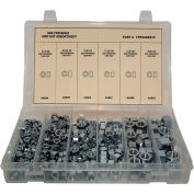 315 Piece Finished Hex Nut Assortment - 1/4" to 5/8" - Grade 2 - Fine Thread - Steel - Zinc