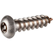#10AB x 1-1/2" Security Sheet Metal Screw - Button Torx Head - 18-8 Stainless Steel - Pkg of 100