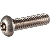 1/4-20 x 1" Tamper-Proof Security Machine Screw - Button Torx Head - 18-8 Stainless Steel - 100 Pk