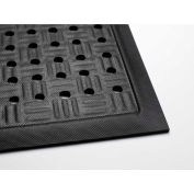Cushion Station Anti Fatigue Mat w/Holes 7/16" Thick 3' x 5' Black