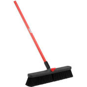 Libman Commercial Push Broom with Resin Block - 18 - Fine-Duty Bristles - 800 - Pkg Qty 4