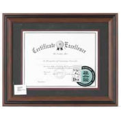 Dax® Document Frame, Desktop/Wall Mountable, 16" x 13", Rosewood