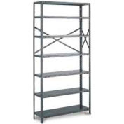Tri-Boro T-Bolt Open Add-On, OAT75-2448-6X, 48"W x 24"D x 75"H, 6 Shelves, 18 Ga., Dark Gray