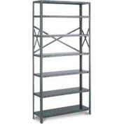 Tri-Boro Klip-It Open Starter, OSK97-2448-8X, 48"W x 24"D x 97"H, 8 Shelves, 18 Ga, Dark Gray