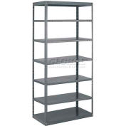 Tri-Boro N&B Sturdi-Frame Open Shelving Unit 48"W x 24"D x 75"H, 7 Shelves, 18 ga., Dark Gray