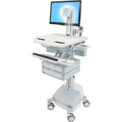 Ergotron® SV44-1341-1 StyleView® Medical Cart with LCD Pivot, SLA Powered, 4 Drawers