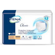 TENA&#174; Classic Protective Underwear, Size M, 34&quot;- 44&quot; Waist Size, White, 80/Case