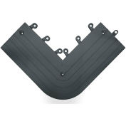 Wearwell® ErgoDeck® Heavy Duty Outside Corner 7/8" Thick 1.25' x 1.25' Black - Case of 4