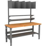 Tennsco Packing Workbench, Maple Butcher Block Square Edge, 72"W x 36"D
