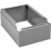 Tennsco Closed Locker Base CLB-1212-LGY - For 12"W X 12"D Locker No Legs 1 Wide, Light Grey