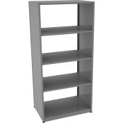 Tennsco Capstone Boltless Shelving, Starter Unit, 36"W x 24"D x 76"H, 5 Shelves, Medium Grey