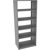 Tennsco Capstone Boltless Shelving, Starter Unit, 36"W x 24"D x 88"H, 6 Shelves, Medium Grey