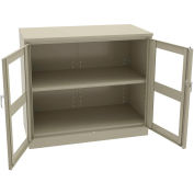 Tennsco C-Thru 48" Jumbo Unassembled Storage Cabinet, 48"W X 24"D X 42"H, Sand