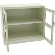Tennsco C-Thru Jmbo Counter Height Cabinet CVDJ2442SU-CPY - Welded 48"W X 24"D X 42"H, Putty