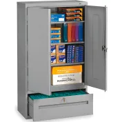 Plastic Storage Cabinet 36x22x72 - Light Gray