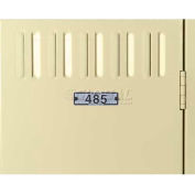 Tennsco Locker Number Plate #26-50 - Aluminum With 1/2" Black Lettering - LNP-A-50 Pack of 25