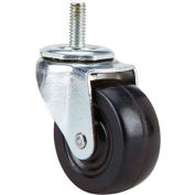 Fairbanks Light/Medium-Duty Stem Swivel Caster S-11-02-2-HR - Hard Rubber 2" Dia. - 100 Lb. Cap.