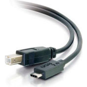 C2G 6ft USB 2.0 USB-C to USB-B Cable M/M - Black