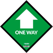 Global Industrial™ Green One Way Adhesive Sign, 12" Square, Vinyl