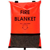 First Voice™ Bright Orange Fire Blanket with Bag, 84"L x 62"W