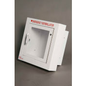 First Voice&#8482; Small Defibrillator/AED Semi-Recessed Cabinet with Alarm