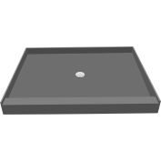Tile Redi, P3042C-PVC, 30" x 42", Rectangular Single Shower Pan W/ Center Drain