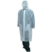 Tingley® C61210 Tuff-Enuff Coat, Clear, 48", Detachable Hood, 2XL