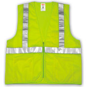 Tingley® V70632 Job Sight Class 2 Vest, Fluorescent Lime, Polyester Mesh, 2XL/3XL