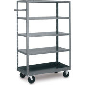 Tri-Boro 5 Shelf Mobile Shelf Truck MST2442 20 Gauge Steel 42 X 24, 1000 Lb. Cap.