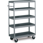 Tri-Boro 5 Shelf Mobile Shelf Truck MST2448TS Steel 48 x 24, 275 Lb. Cap.