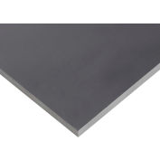 AIN Plastics PVC Plastic Sheet Stock, 48 in. L x 12 in. W x 2 in. Thick, Grey