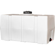 RomoTech 100 Gallon Plastic Storage Tank 82123929 - Square End with Flat Bottom